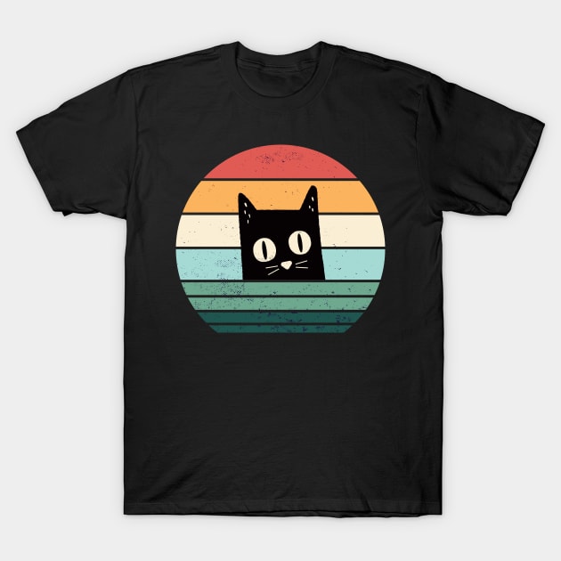 Vintage Cat Shirt | Retro Style T-Shirt | Black Cat Shirt | Cat Shirt | Cat Lover | Design B T-Shirt by Good All Around